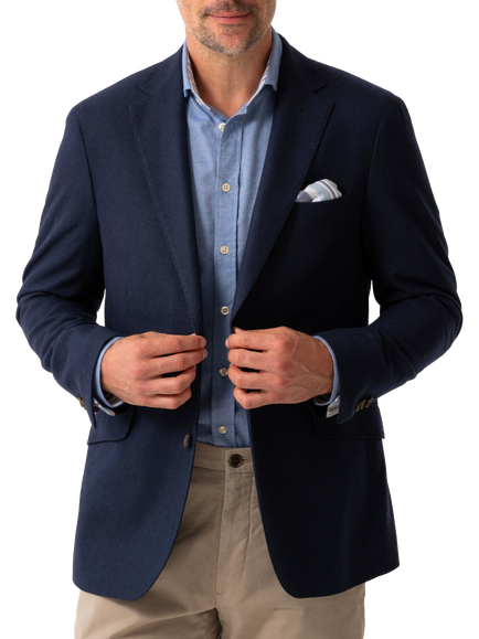 KOY Cashmere Blend Blazer, Blue Navy, Blue Navy