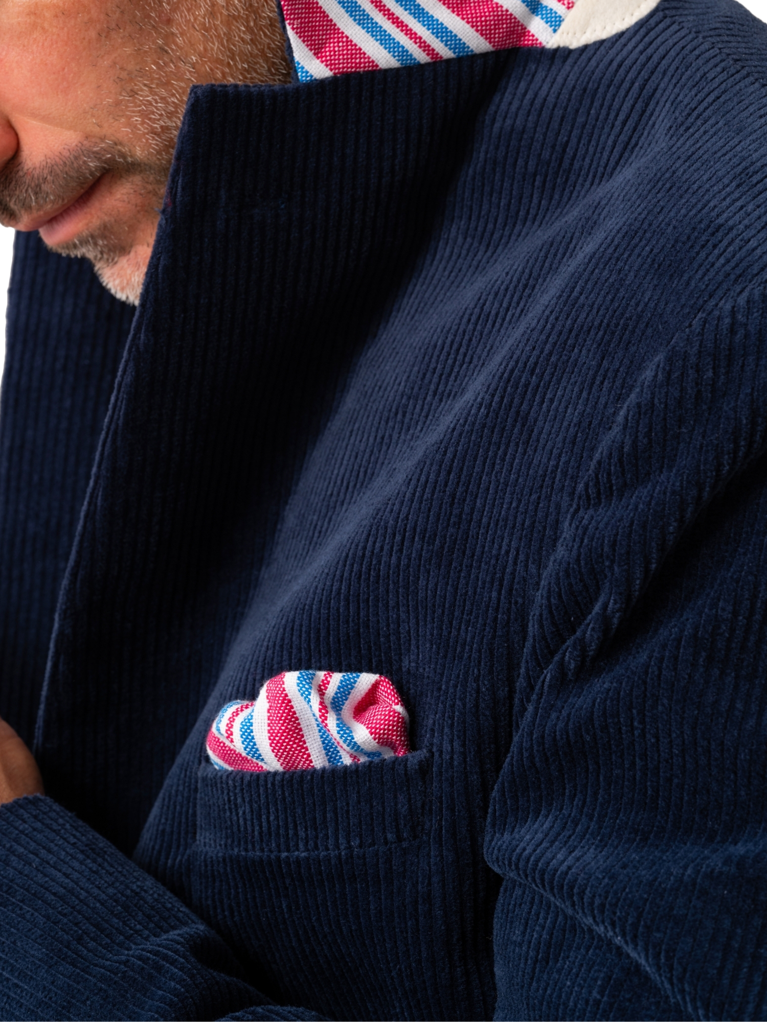 Product image 6 of 9, which shows KOY Single Breasted Corduroy Blazer, Blue Teal, 38R