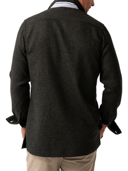 KOY Button Through Wool Shirt Jacket, Green - view 2, Green