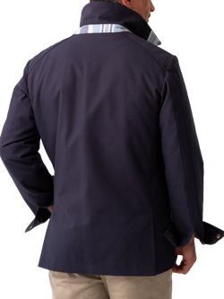 KOY Zip Front Cotton Jacket, Navy - view 2, Navy