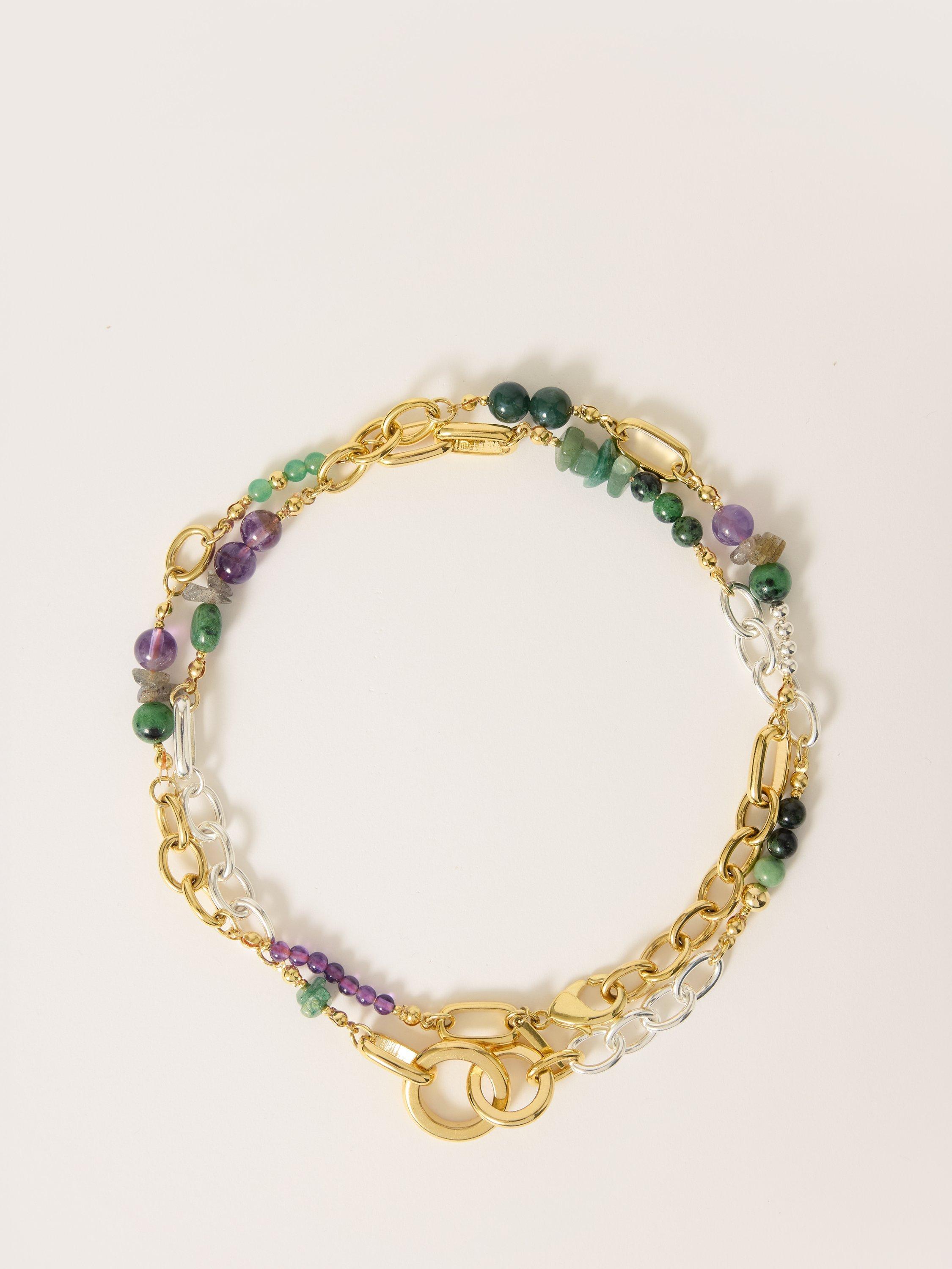 Jigsaw Multi Wear Mixed Bead Necklace, Multi