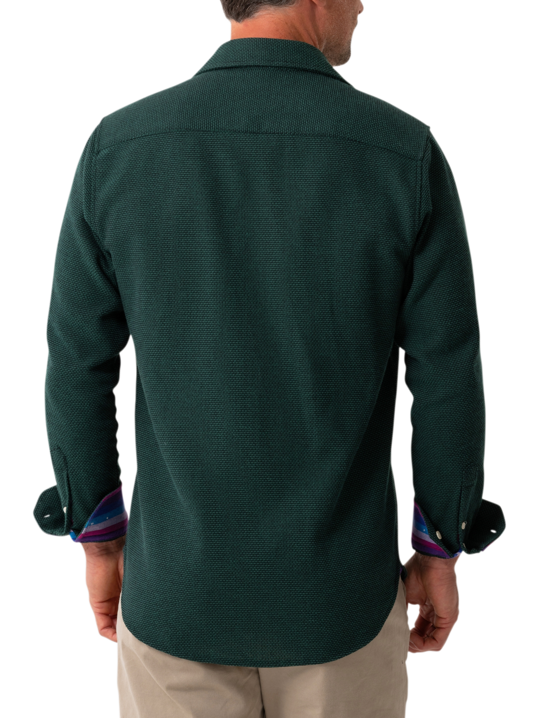 Product image 2 of 9, which shows KOY Regular Fit Cotton Shirt, Green Mid, S