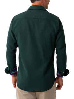 KOY Regular Fit Cotton Shirt - view 2, Green Mid