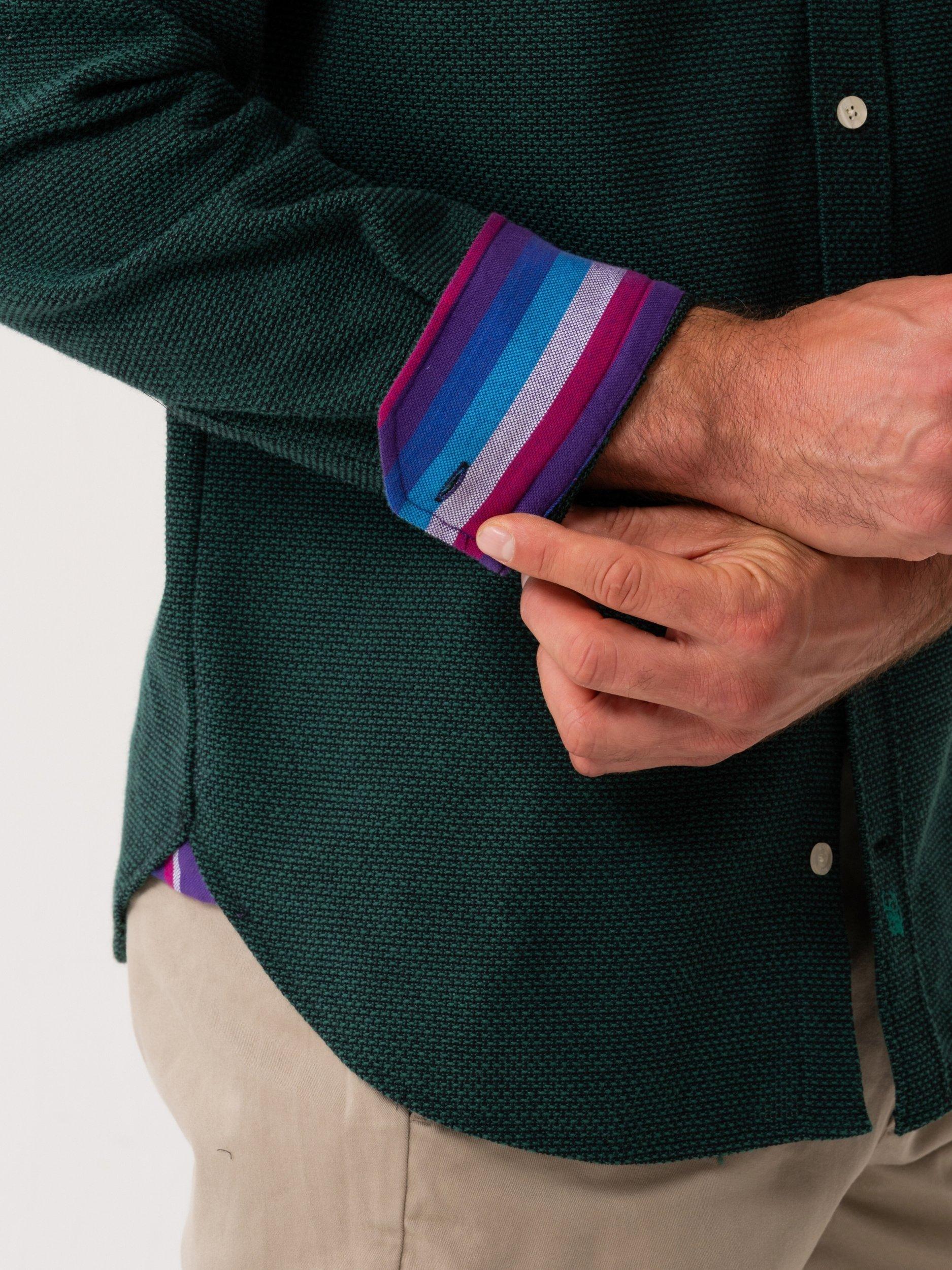 Product image 7 of 9, which shows KOY Regular Fit Cotton Shirt, Green Mid, S