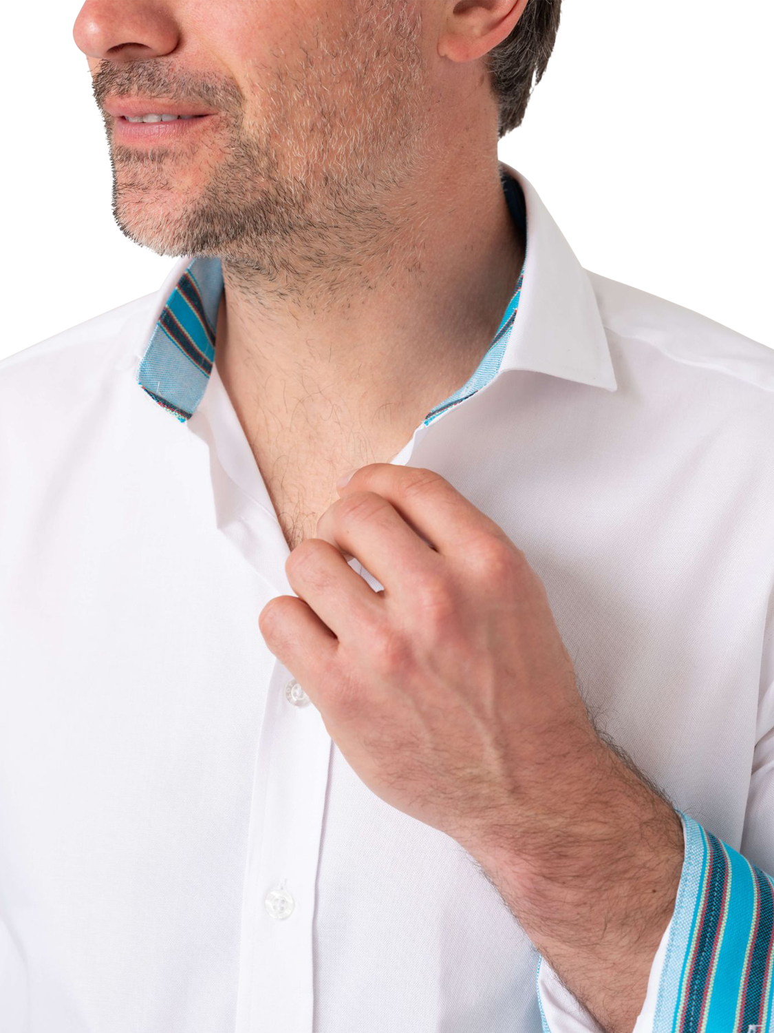 Product image 6 of 7, which shows KOY Pinpoint Oxford Cotton Shirt, White, S