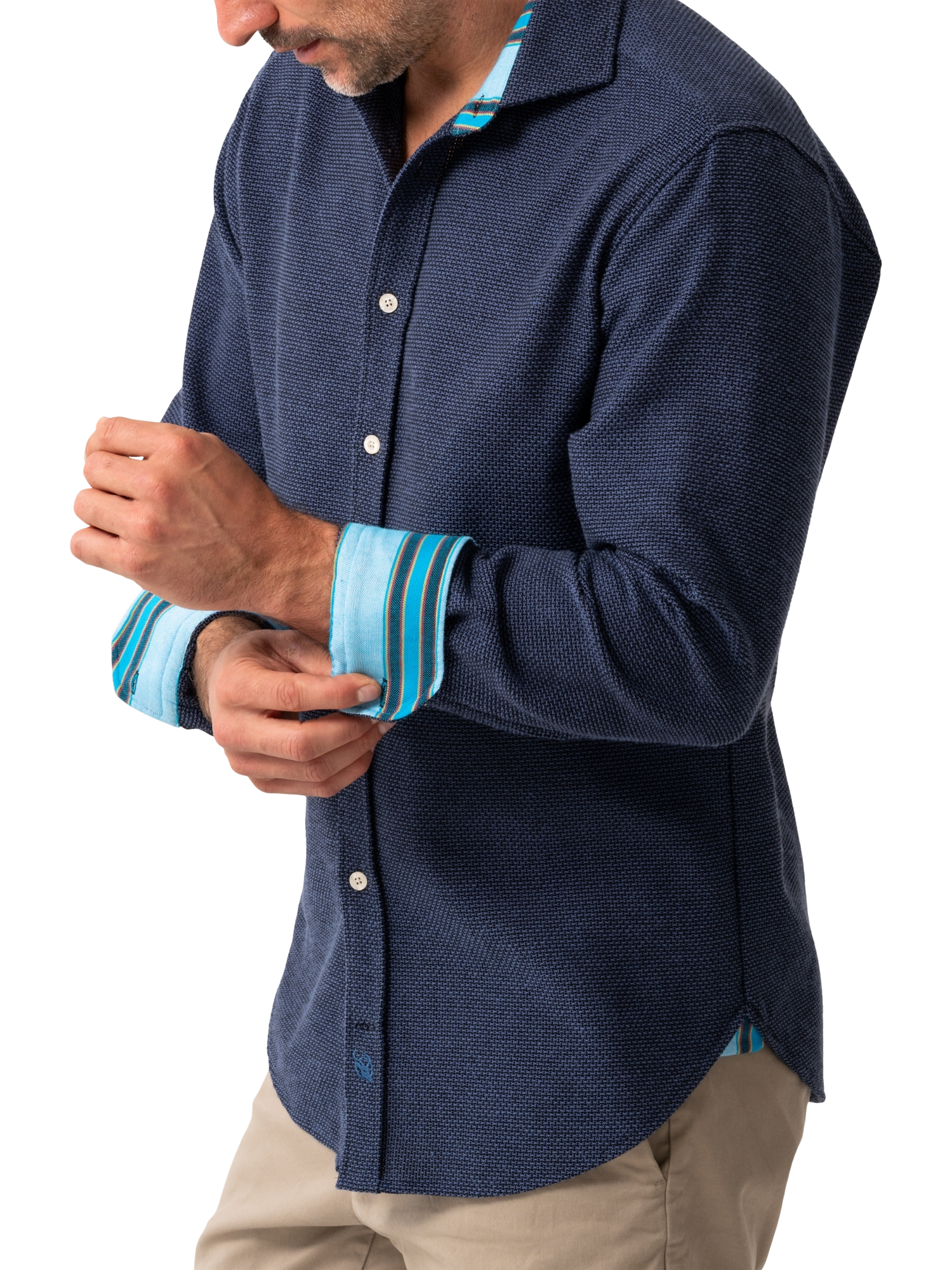 Product image 4 of 8, which shows KOY Regular Fit Cotton Shirt, Blue Mid, S