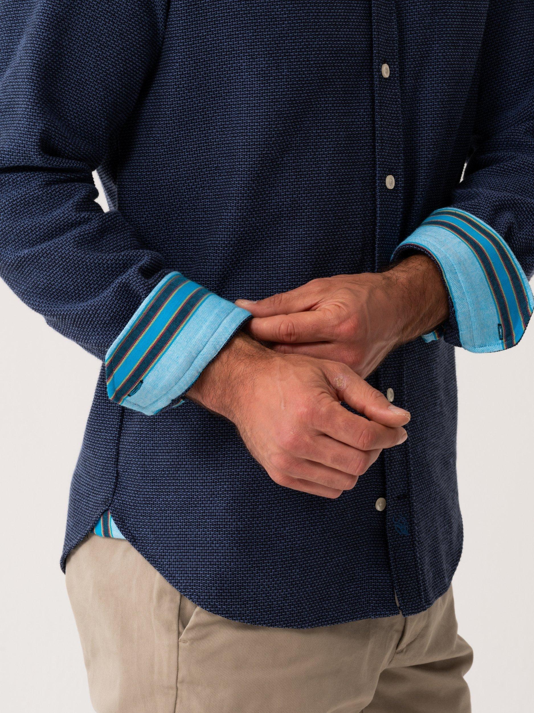 Product image 7 of 8, which shows KOY Regular Fit Cotton Shirt, Blue Mid, S