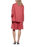 SISLEY High Rise Pure Linen Bermuda Shorts
