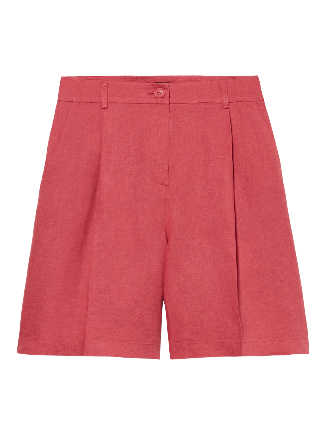 Product image 5 of 5, which shows SISLEY High Rise Pure Linen Bermuda Shorts, Red, 8