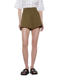 SISLEY High Waist Slim Fit Shorts