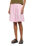 SISLEY High Waist Pure Linen Bermuda Shorts, Pink