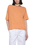 SISLEY Oversized Wide Neck T-Shirt, Orange
