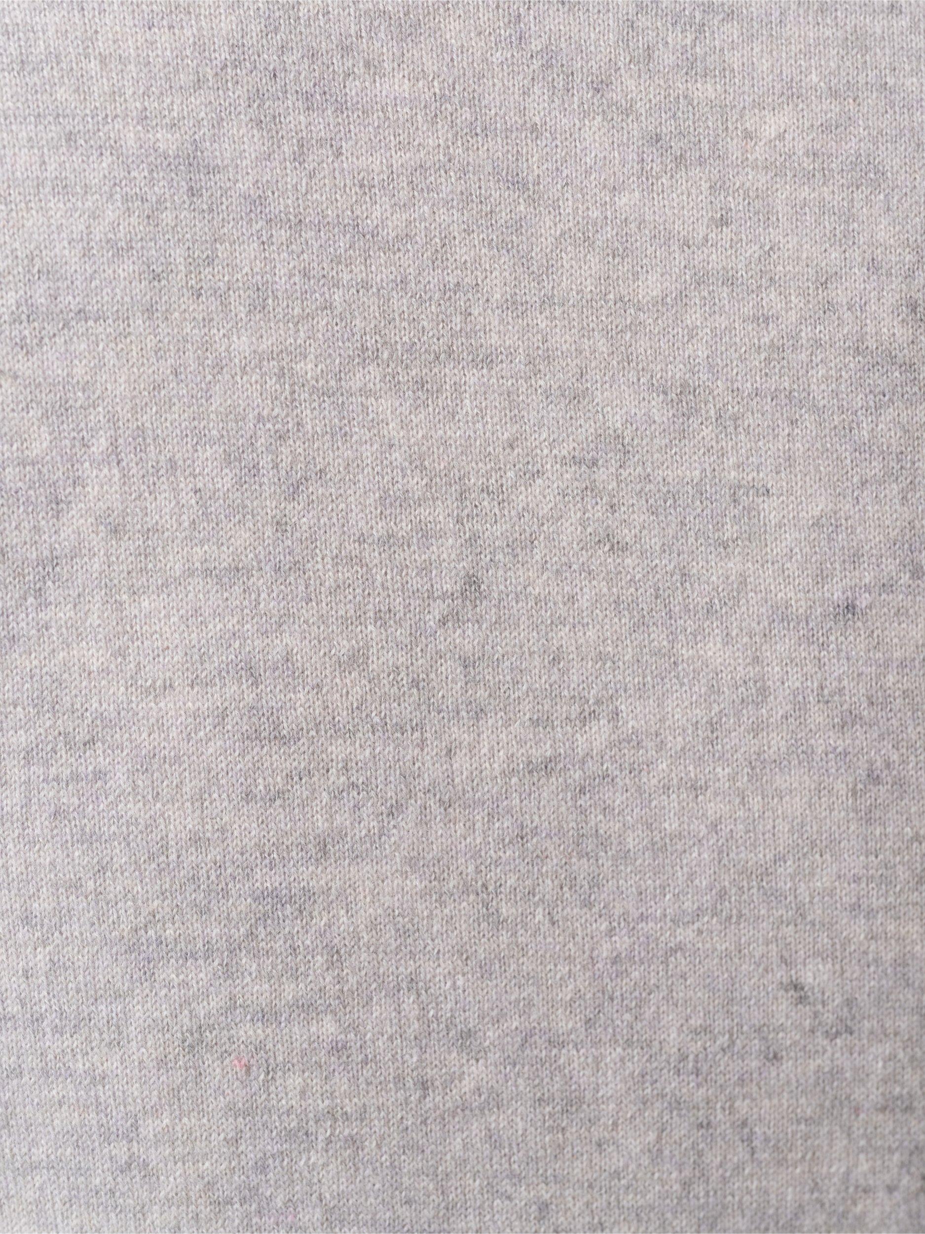 Product image 7 of 7, which shows KOY Wool & Cashmere Blend Quarter Zip Jumper, Grey Light, S