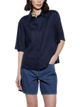 SISLEY Short Sleeve Pure Linen Shirt