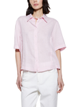 SISLEY Garment Washed Pure Linen Shirt, Pink