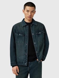 AllSaints Castleford Denim Jacket, Phantom Blue, Phantom Blue