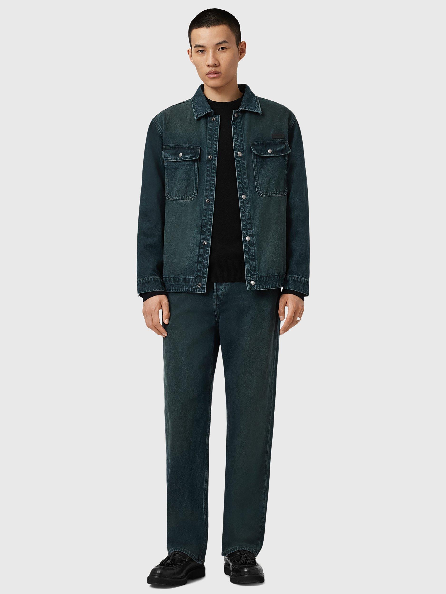 Product image 3 of 8, which shows AllSaints Castleford Denim Jacket, Phantom Blue, L