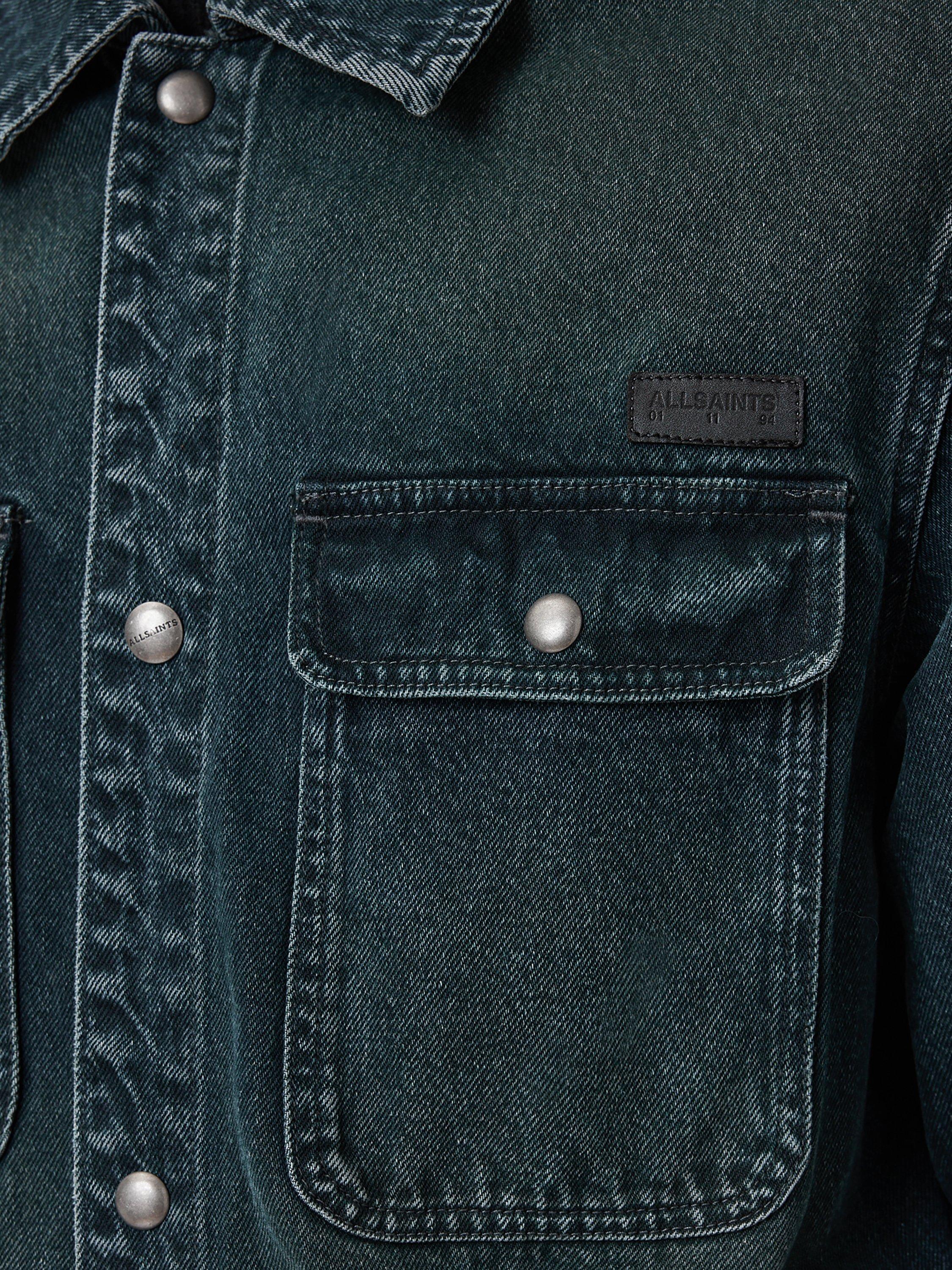 Product image 5 of 8, which shows AllSaints Castleford Denim Jacket, Phantom Blue, L