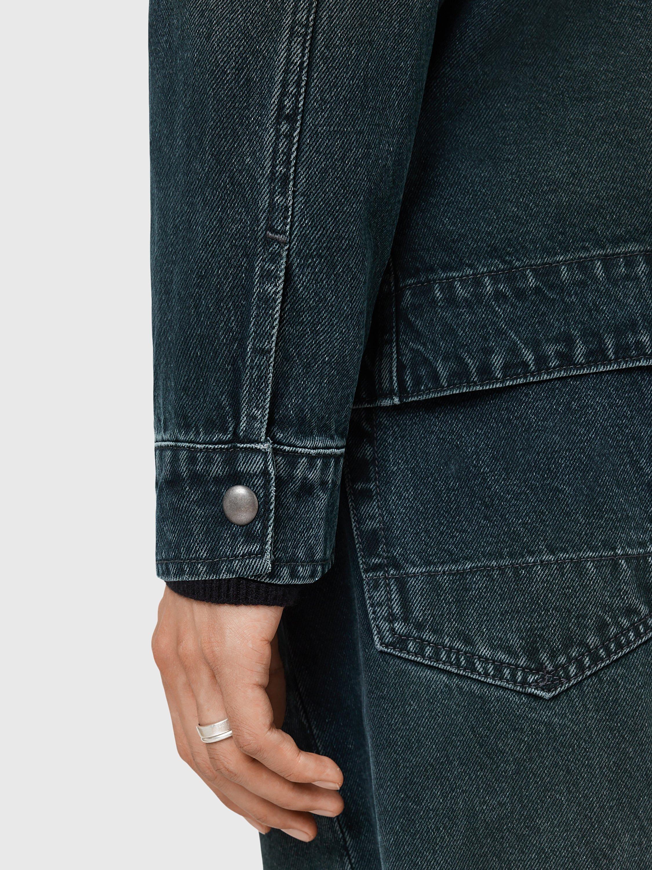 Product image 7 of 8, which shows AllSaints Castleford Denim Jacket, Phantom Blue, L