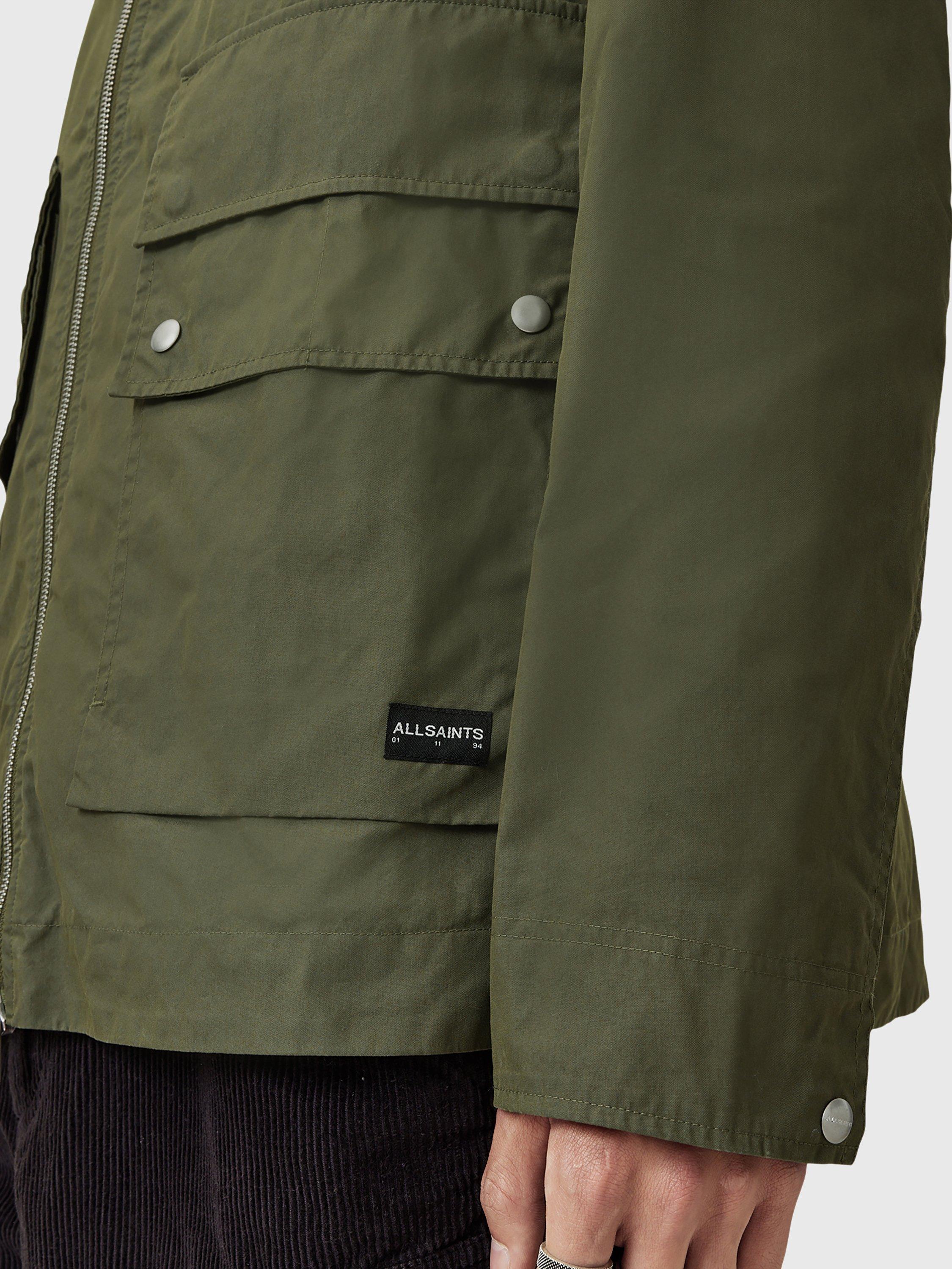 Product image 5 of 8, which shows AllSaints Otis Cotton Blend Jacket, Green Khaki, L