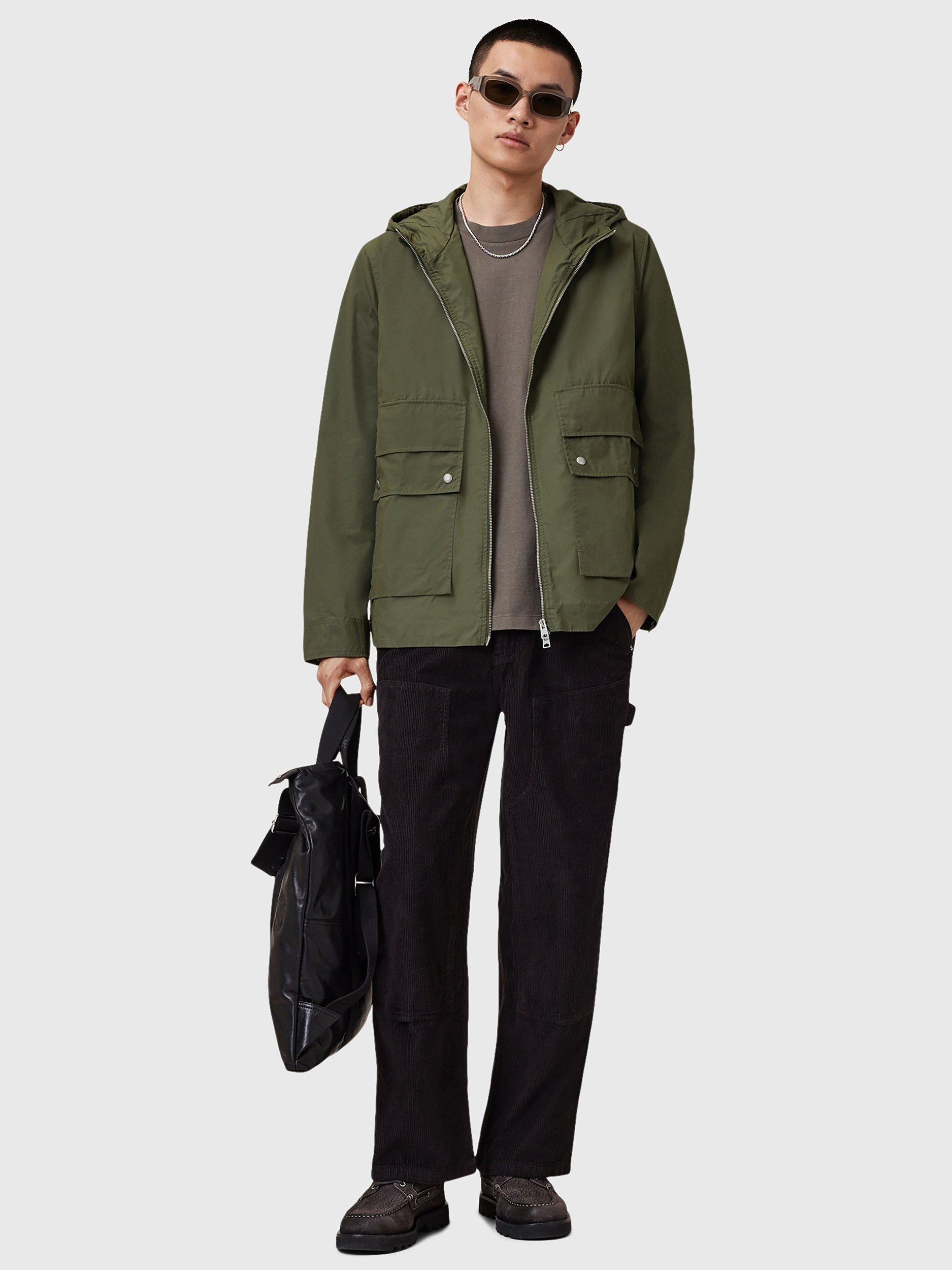 Product image 7 of 8, which shows AllSaints Otis Cotton Blend Jacket, Green Khaki, L