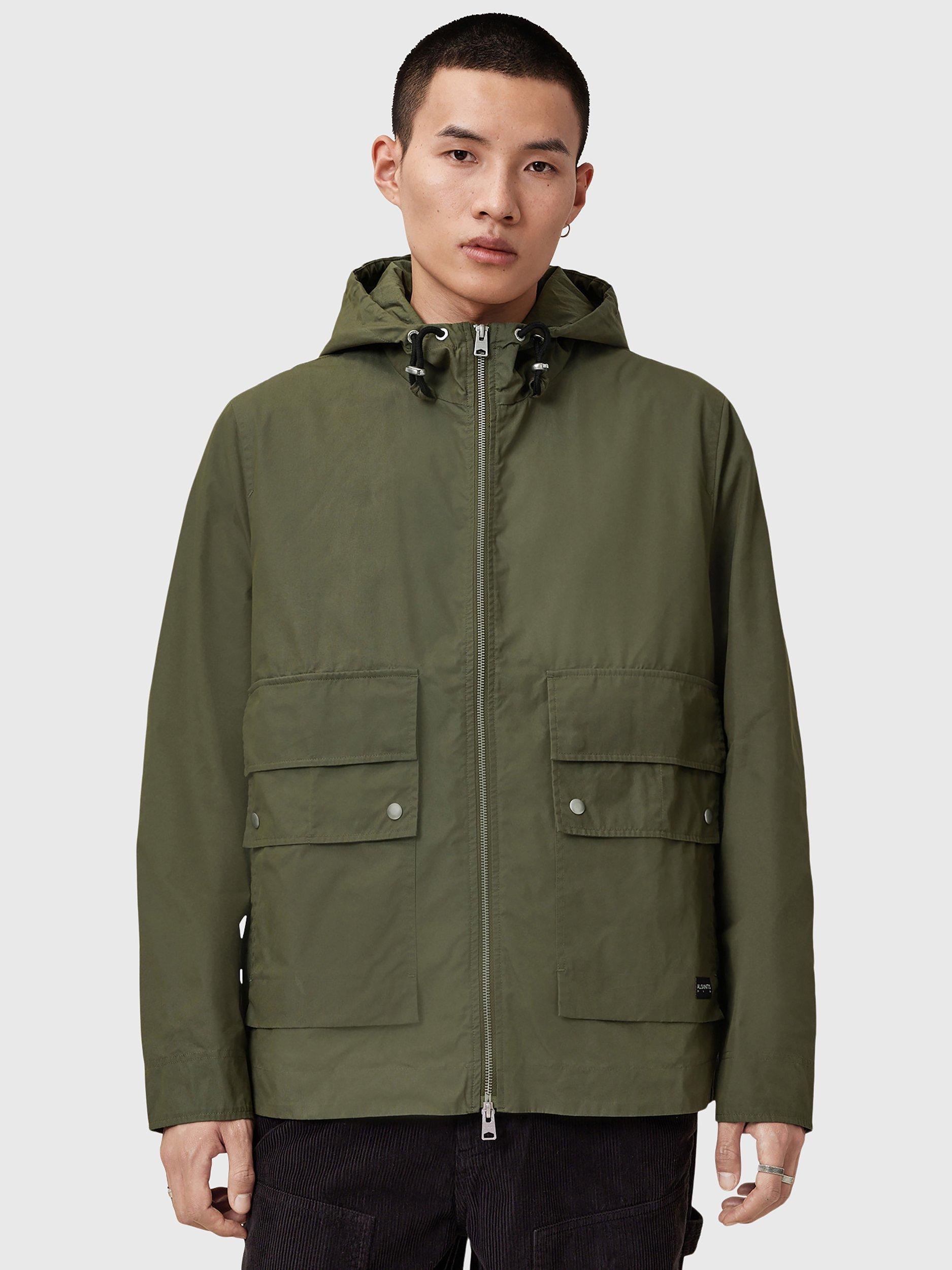 Product image 8 of 8, which shows AllSaints Otis Cotton Blend Jacket, Green Khaki, L