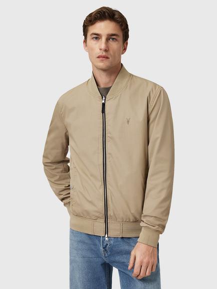 AllSaints Bassett Cotton Blend Bomber Jacket, Blue/Multi