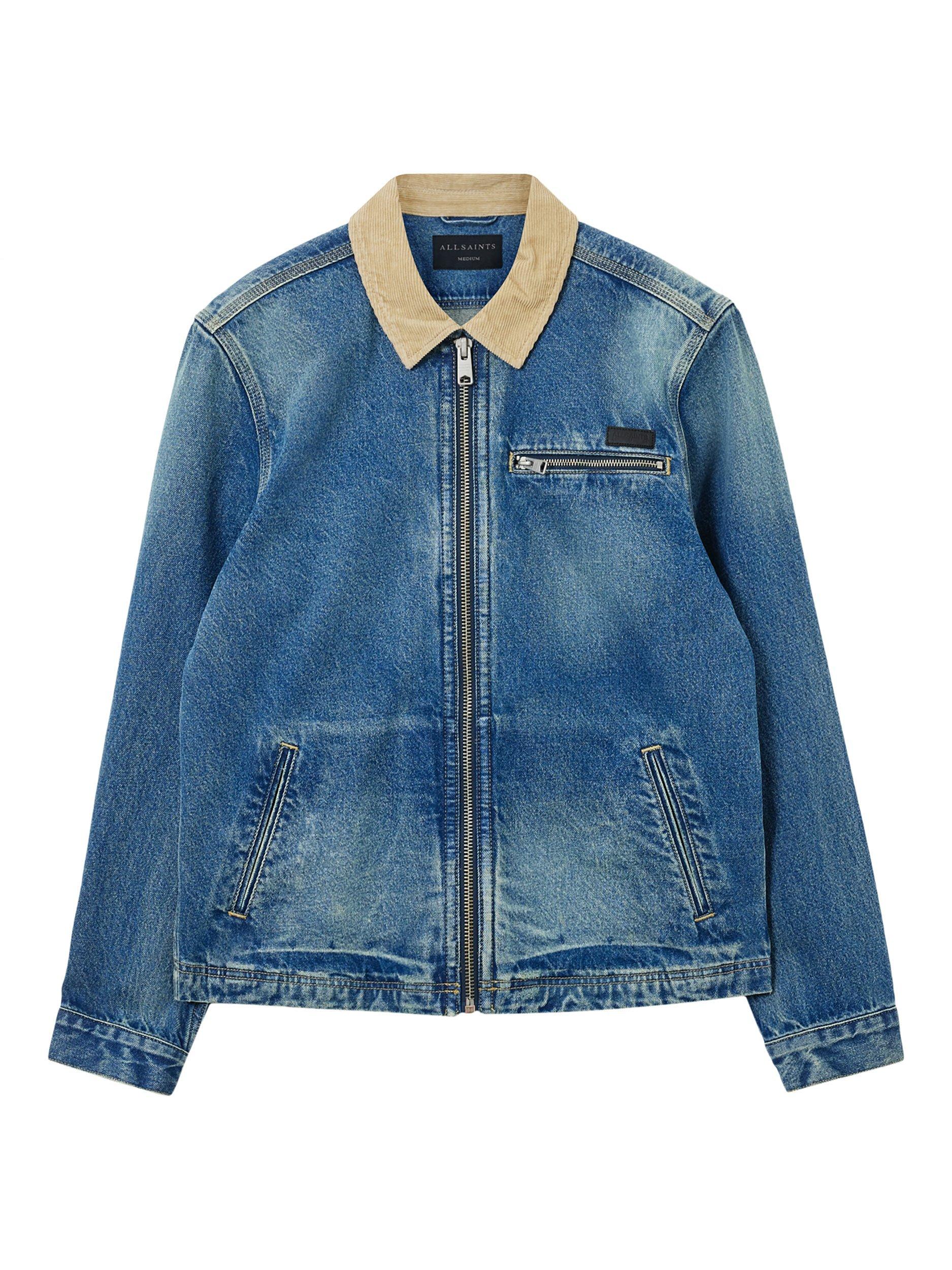 Product image 4 of 8, which shows AllSaints Rothwell Denim Jacket, Blue Indigo, XS