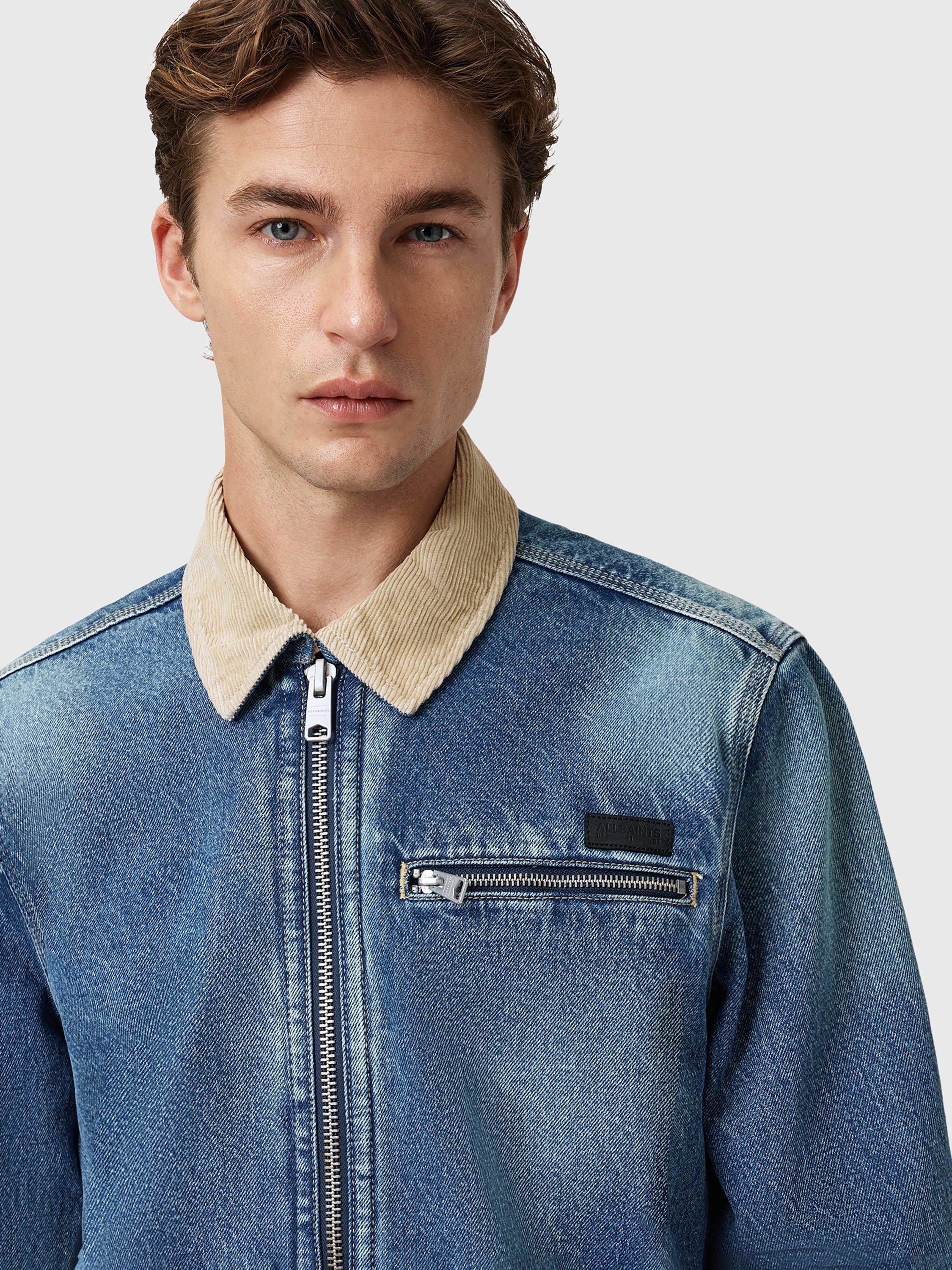 Product image 7 of 8, which shows AllSaints Rothwell Denim Jacket, Blue Indigo, XS