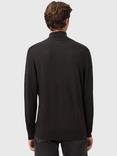 AllSaints Kilburn Zip Funnel Neck Ramskull Jumper, Espresso Brown