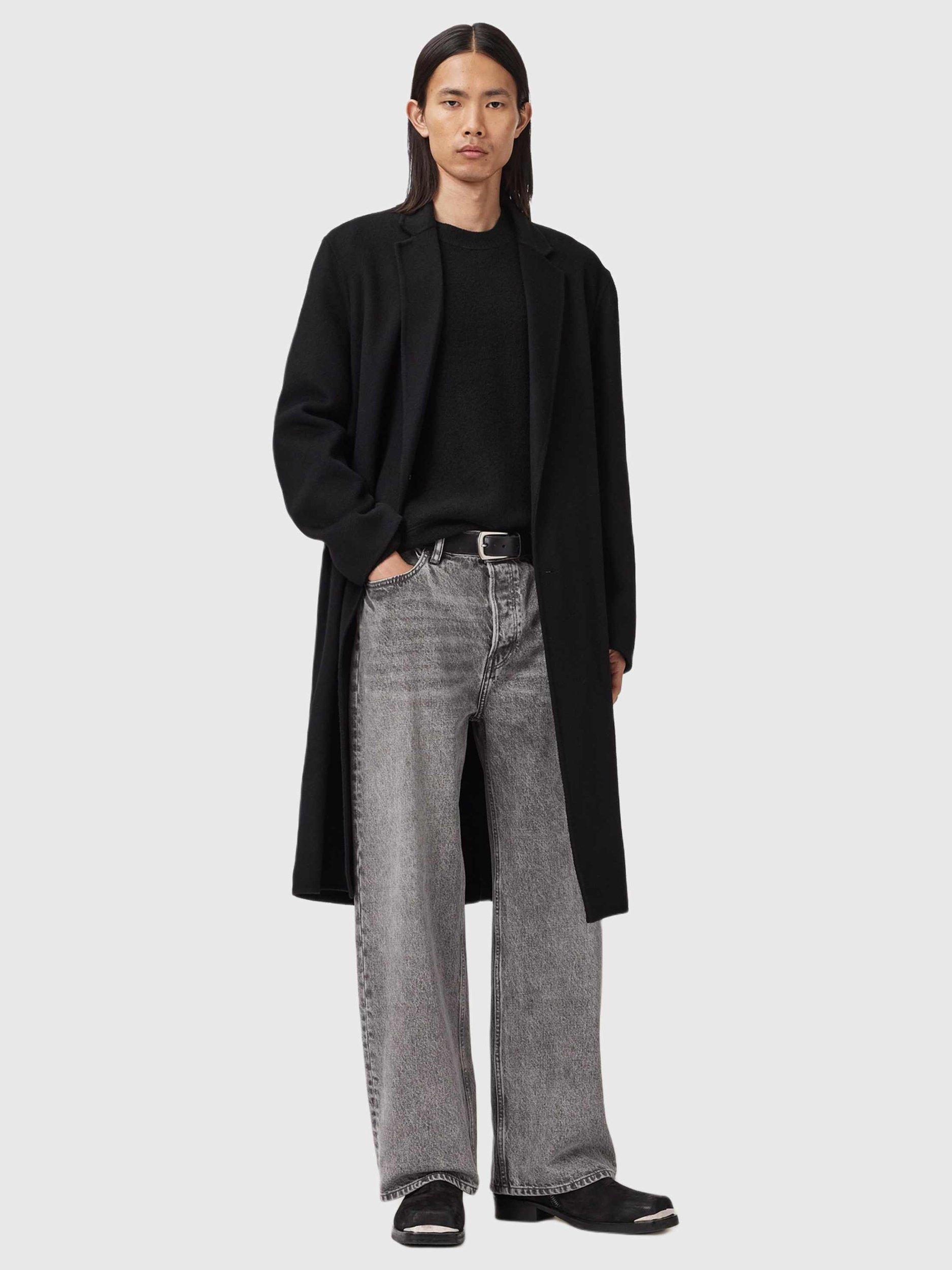 Product image 8 of 8, which shows AllSaints Marko Oversized Merino Wool Jumper, Black, XS