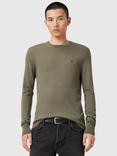 AllSaints Mode Merino Crew Neck Jumper, Green Mid