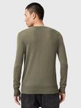 AllSaints Mode Merino Crew Neck Jumper, Green Mid