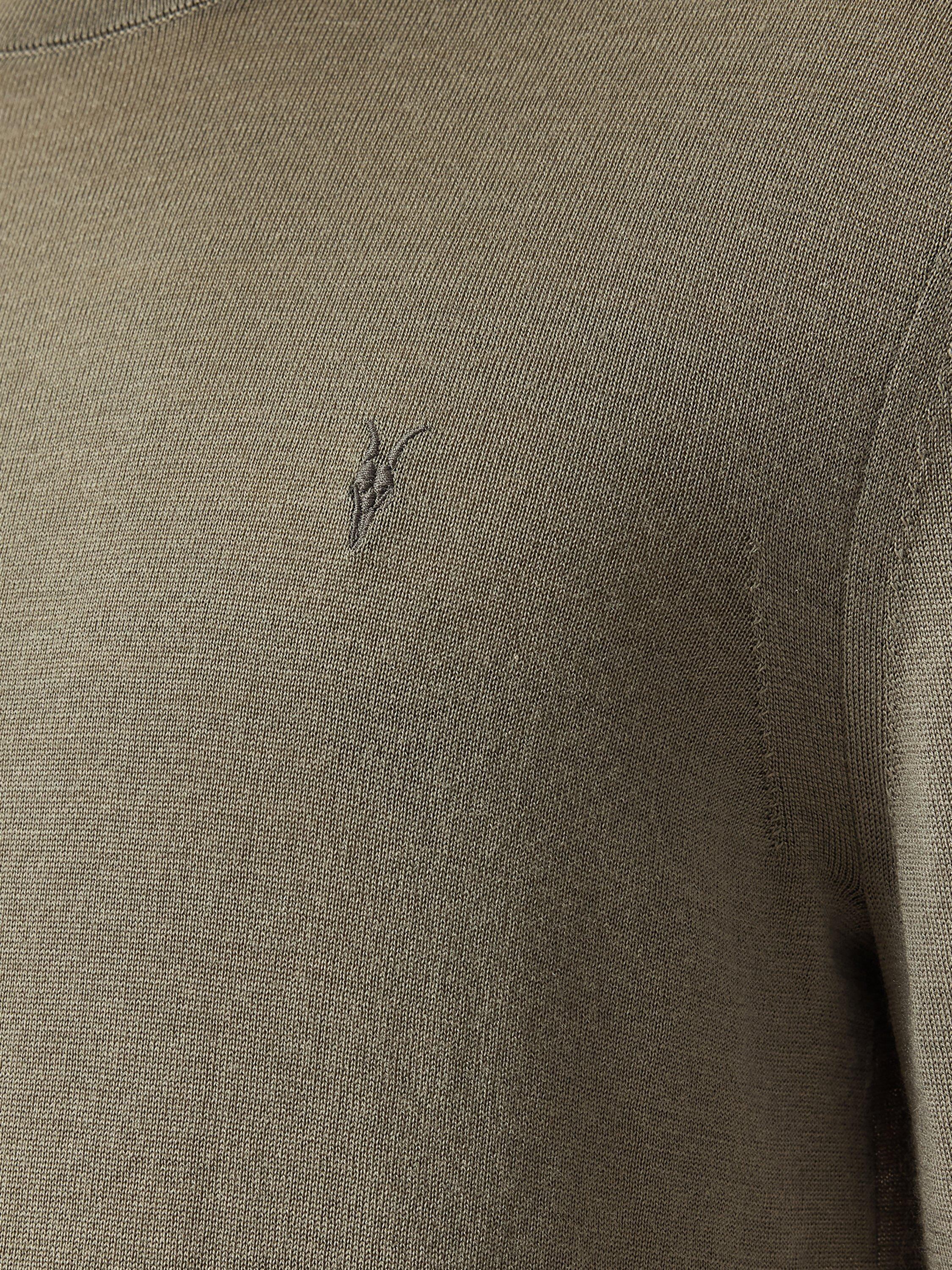 Product image 5 of 9, which shows AllSaints Mode Merino Crew Neck Jumper, Green Mid, L