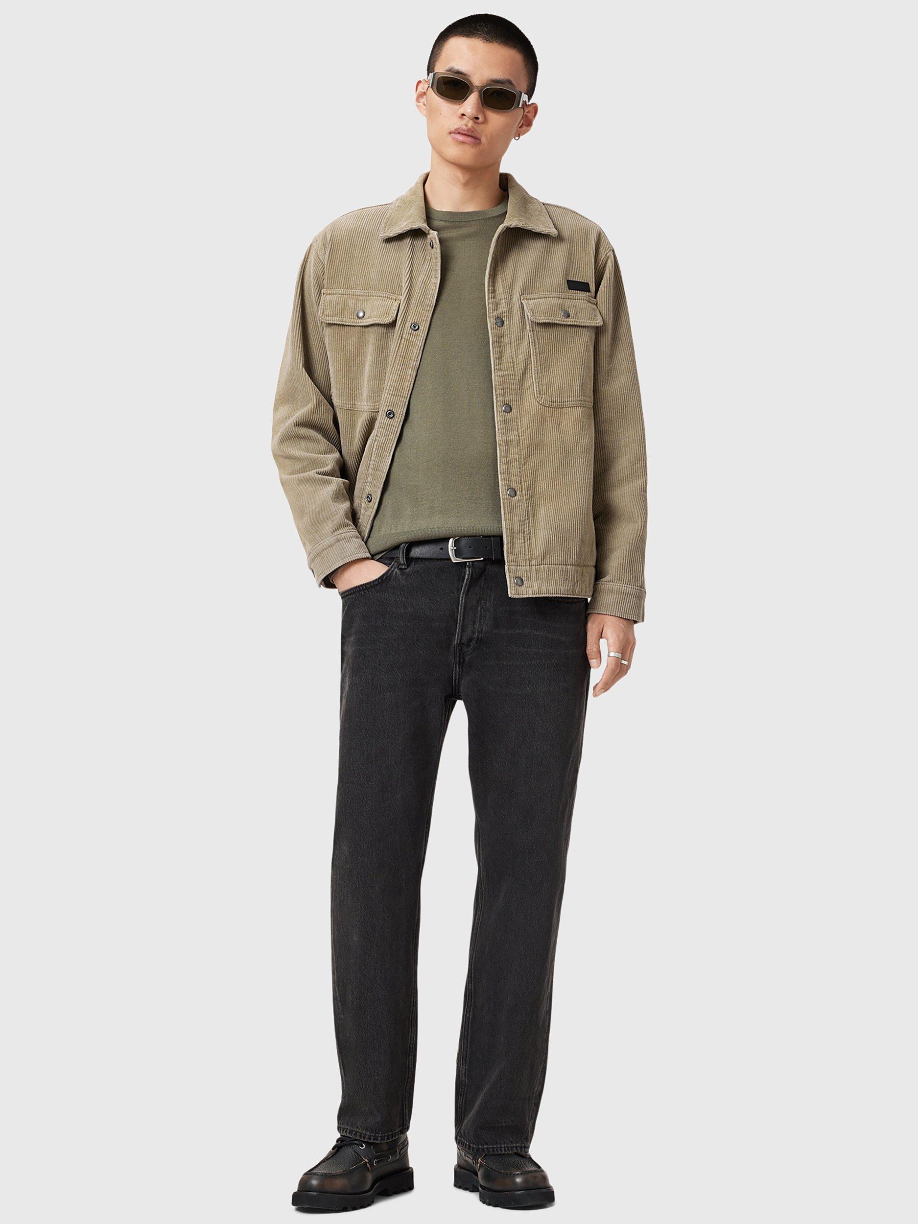 Product image 6 of 9, which shows AllSaints Mode Merino Crew Neck Jumper, Green Mid, L