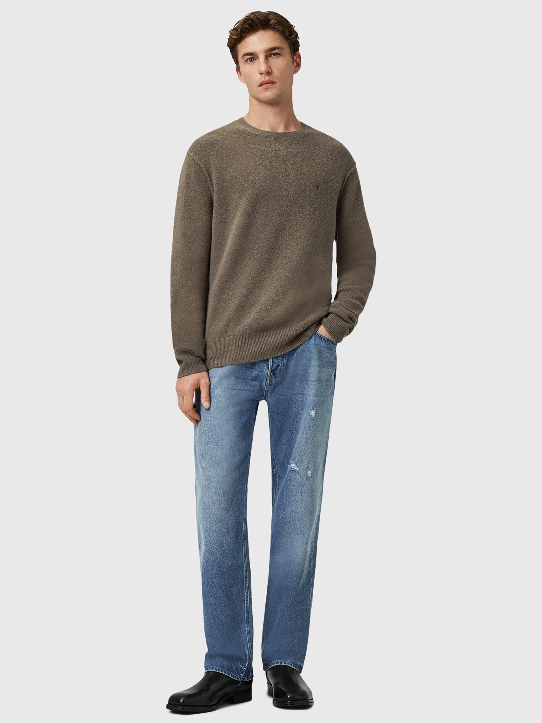 Product image 6 of 7, which shows AllSaints Statten Wool Blend Crew Jumper, Green Mid, L