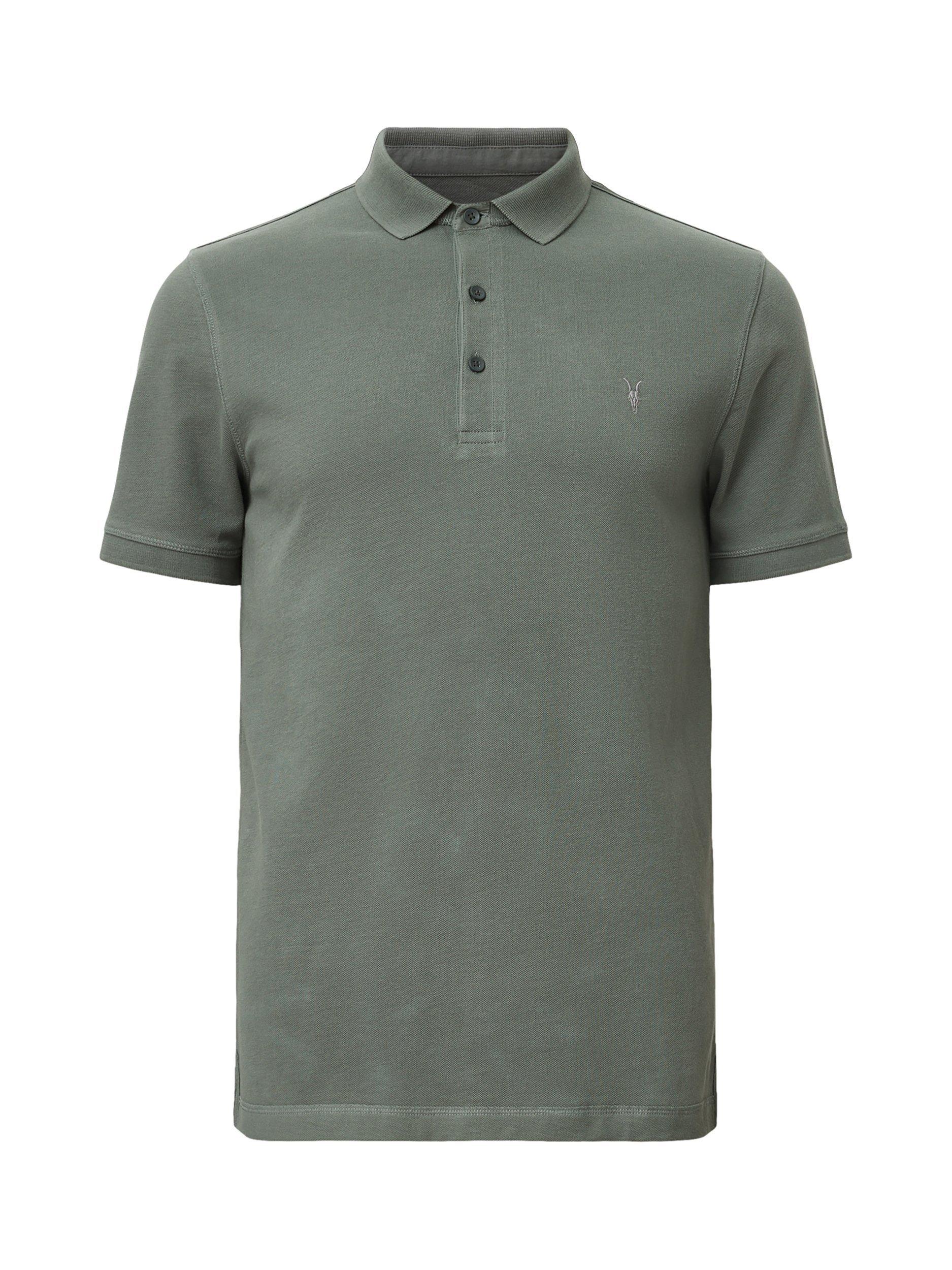 Product image 4 of 7, which shows AllSaints Reform Slim Fit Cotton Polo Shirt, Medium Green, XS