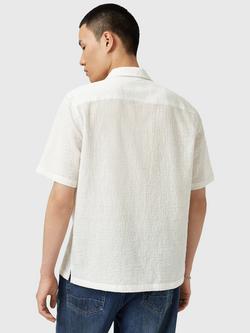 AllSaints Admon Organic Cotton Loose Fit Revere Collar Shirt, Jetstream White - view 2, Jetstream White