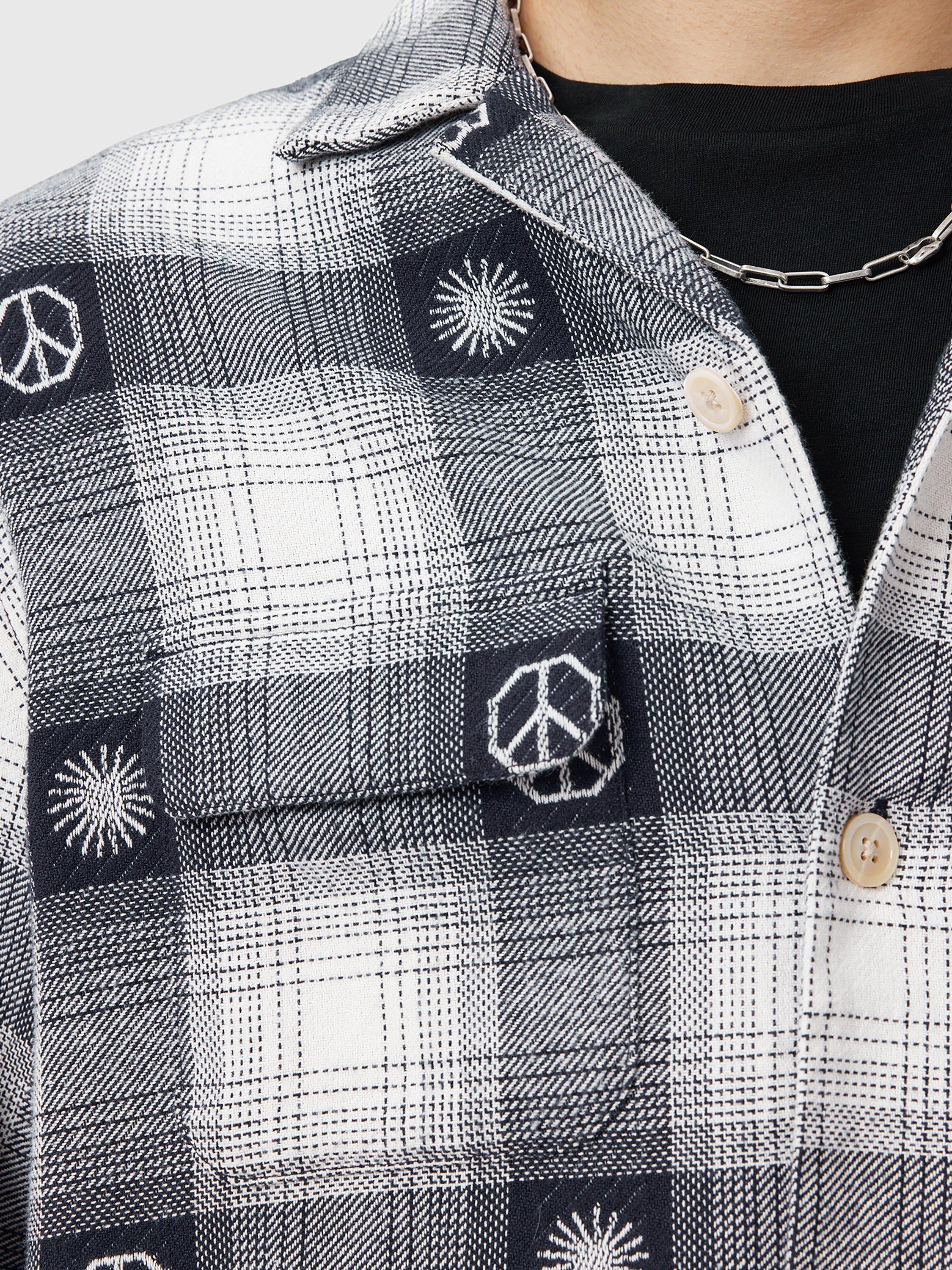 Product image 5 of 7, which shows AllSaints Castor Cotton Regular Fit Check Shirt, Multi, XS