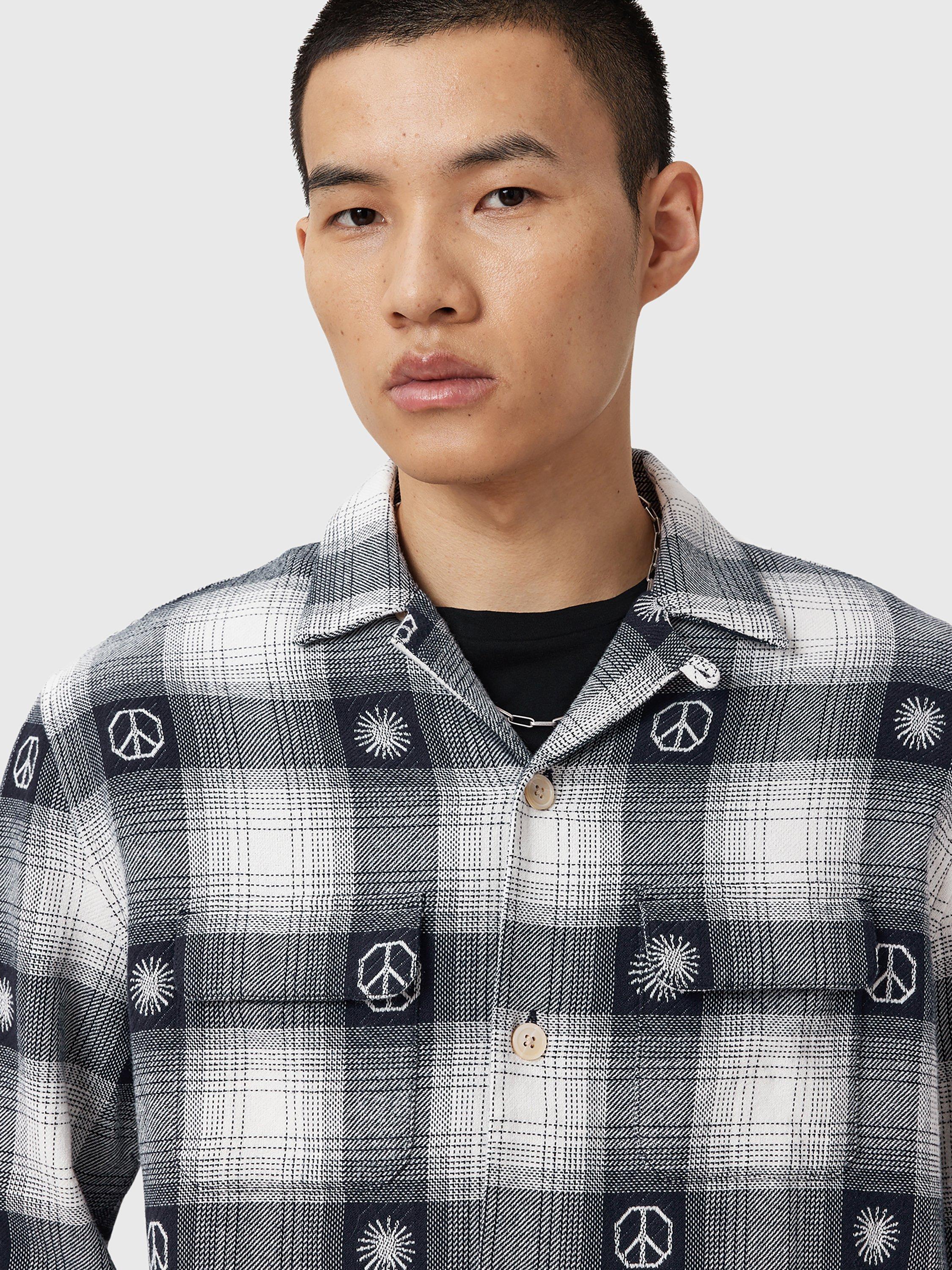 Product image 6 of 7, which shows AllSaints Castor Cotton Regular Fit Check Shirt, Multi, XS