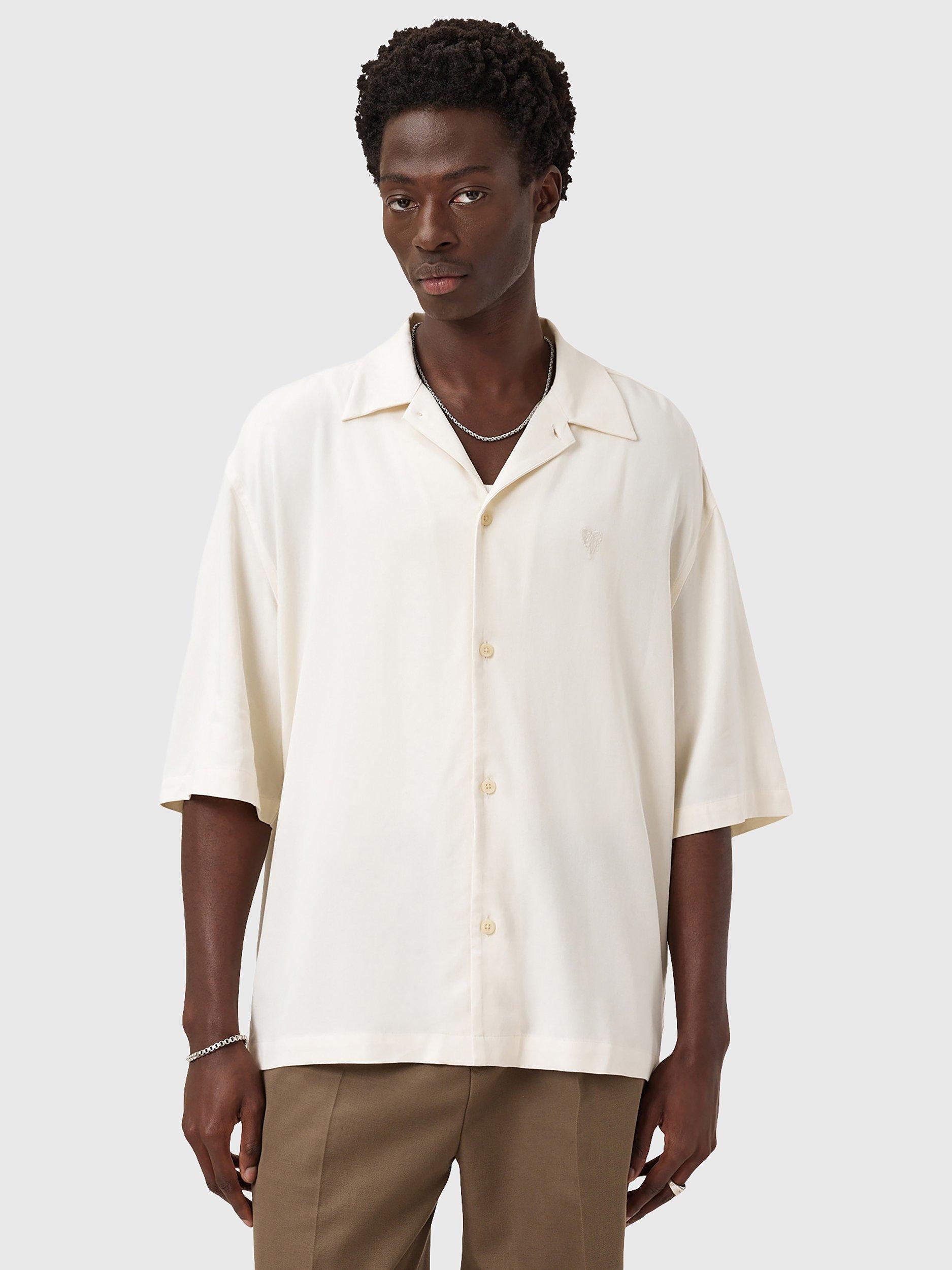 Product image 6 of 6, which shows AllSaints Rialto Button Down Shirt, White, XS