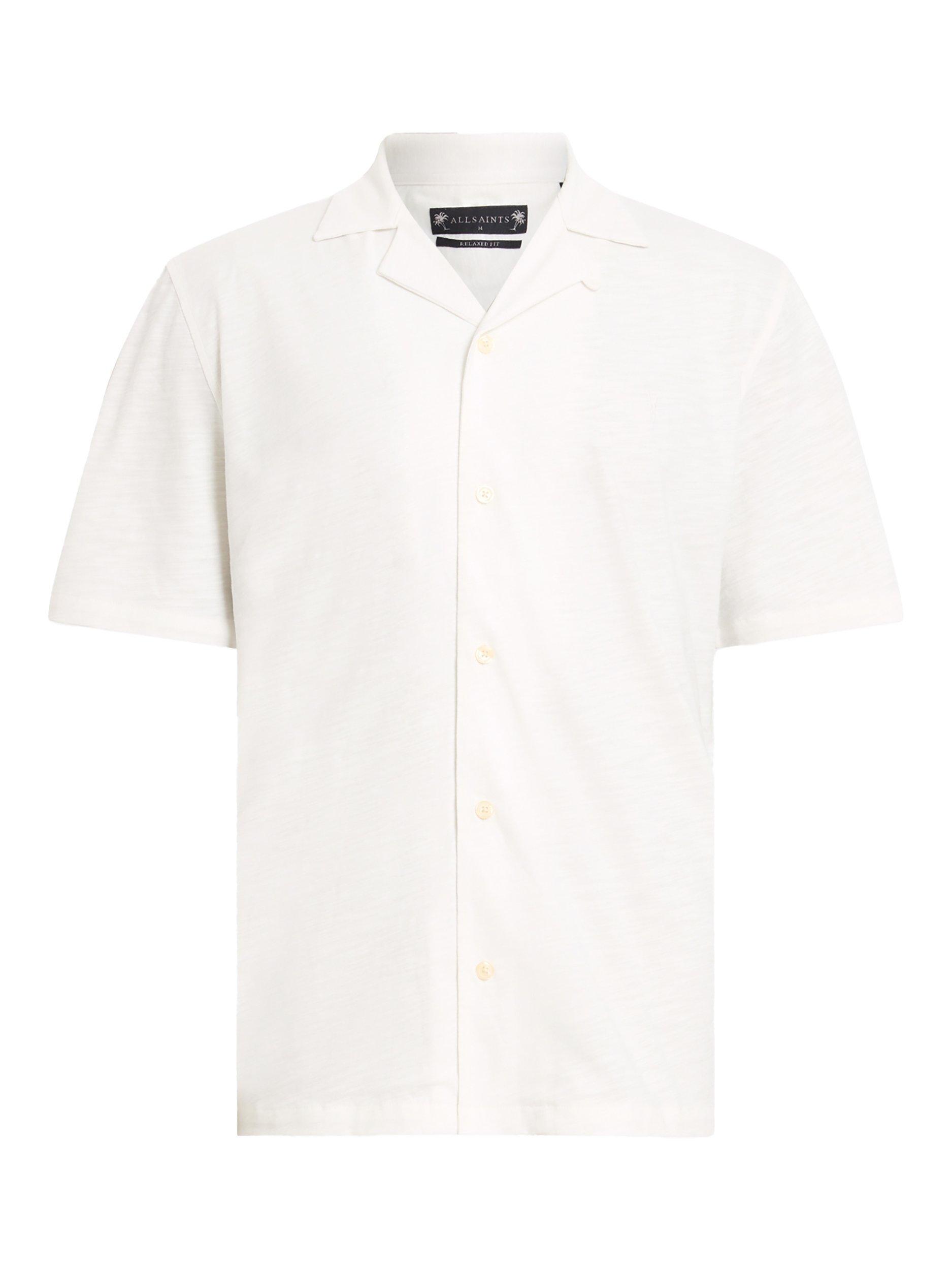 Product image 4 of 7, which shows AllSaints Robson Cotton Shirt, White, L
