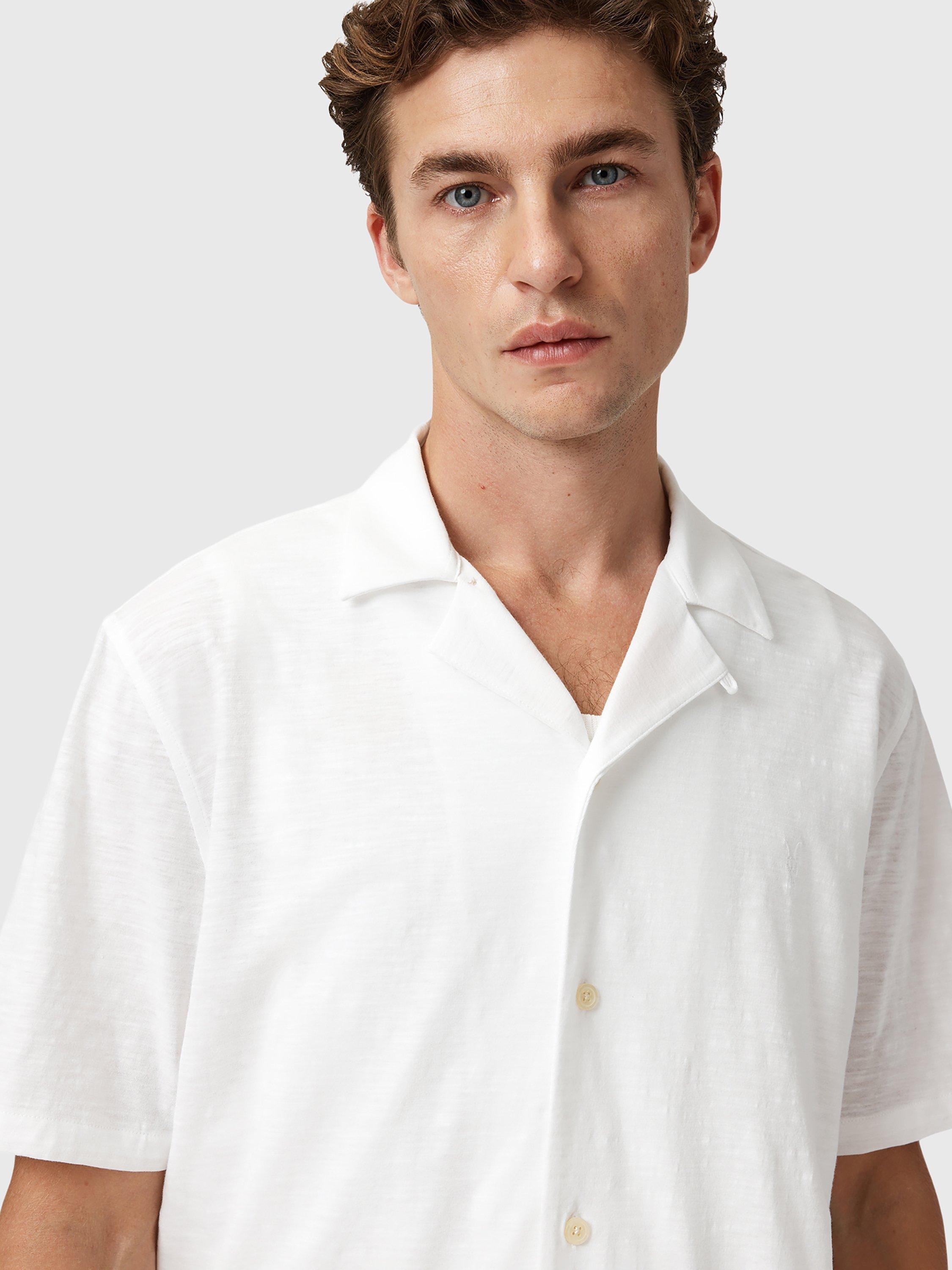 Product image 6 of 7, which shows AllSaints Robson Cotton Shirt, White, L