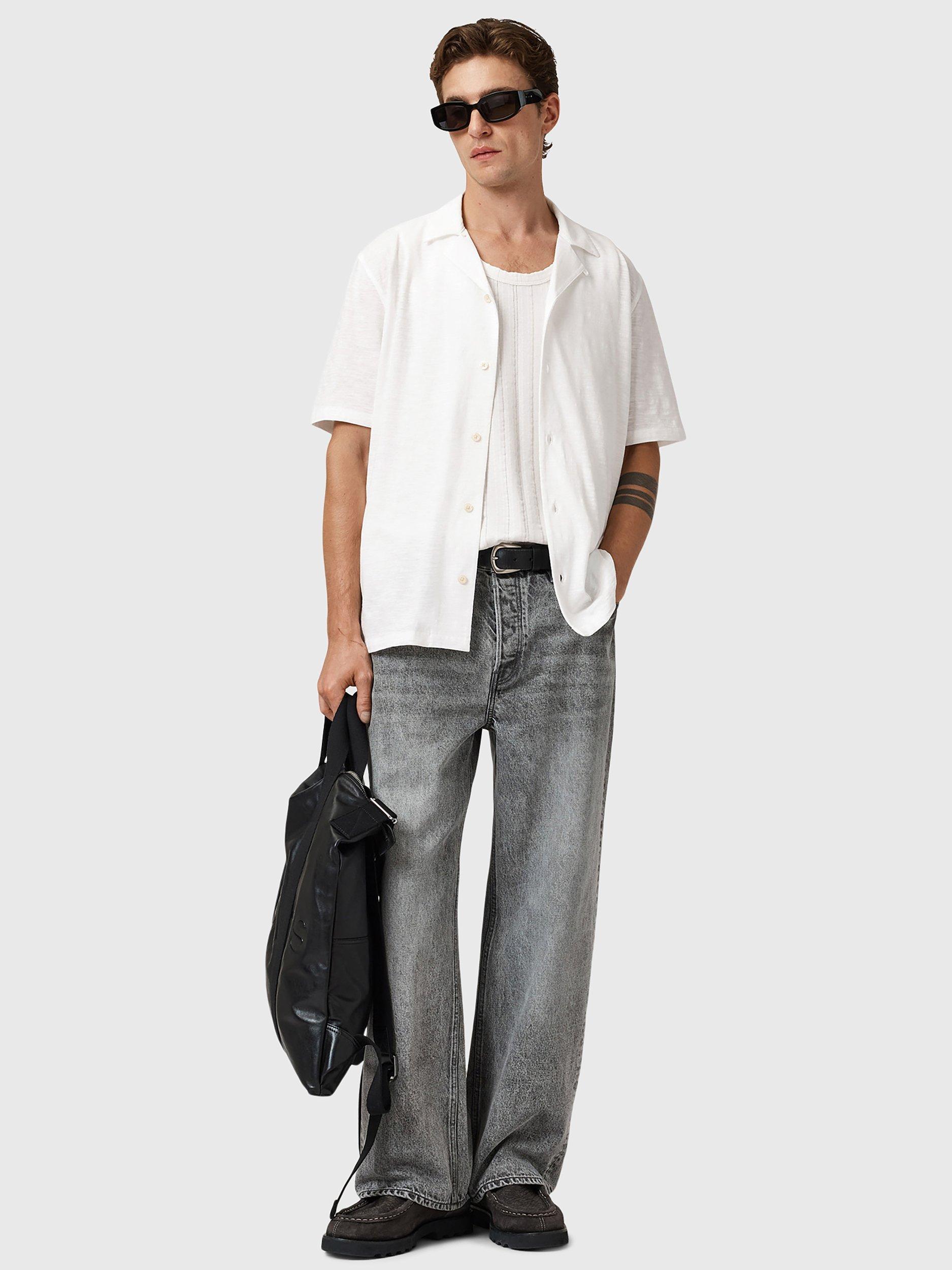 Product image 7 of 7, which shows AllSaints Robson Cotton Shirt, White, L