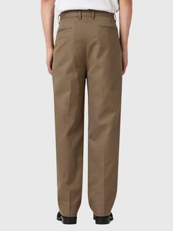 AllSaints Tallis Straight Fit Cotton Blend Trousers, Brown Mid - view 2, Brown Mid