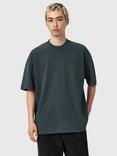 AllSaints Future Cotton Loose Fit Short Sleeve Logo T-Shirt, Blue Mid, Blue Mid