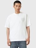 AllSaints Trip Cotton Loose Fit Short Sleeve Logo T-Shirt, White Multi White