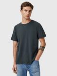 AllSaints Bodega Cotton Blend Regular Fit Short Sleeve Logo T-Shirt, Sunil Blue