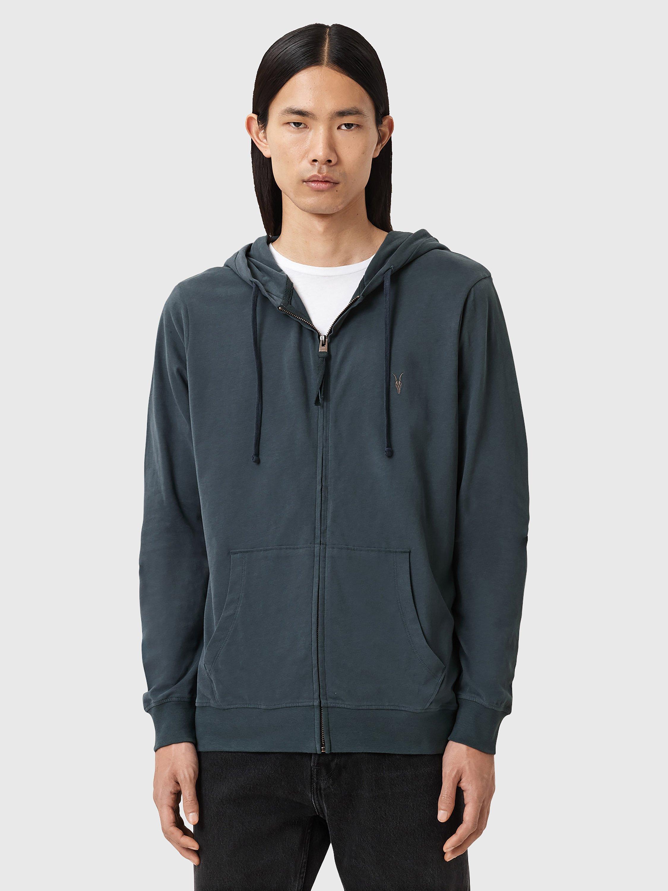 Product image 1 of 1, which shows AllSaints Brace Zip-Through Hoodie, Sunil Blue, L
