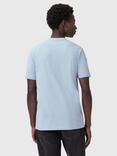 AllSaints Brace Cotton Slim Fit Short Sleeve Logo T-Shirt, Blue Mid